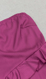 RUFFLED SATIN MINI DRESS IN GRAPE DRESS STYLE OF CB