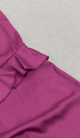 RUFFLED SATIN MINI DRESS IN GRAPE DRESS STYLE OF CB