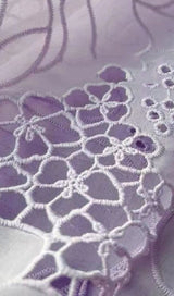 RUFFLED SLEEVELESS MIDI DRESS IN PURPLE DRESS sis label