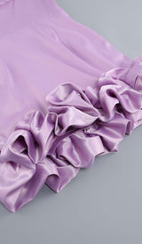RUFFLED CORSET MINI DRESS IN PURPLE DRESS STYLE OF CB
