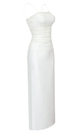 STRAPPY MESH MAXI DRESS IN WHITE DRESS styleofcb