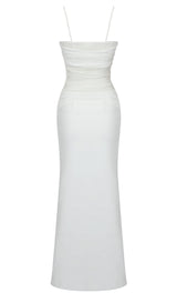 STRAPPY MESH MAXI DRESS IN WHITE DRESS styleofcb