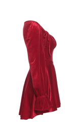 Retro square neck waist dress styleofcb