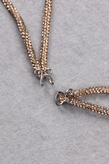 RHINESTONE EMBELLISHED SILK BRA TOP IN GOLD TOPS & SKIRTS styleofcb