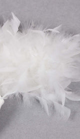 FEATHER PLUNGE MIDI DRESS DRESS STYLE OF CB