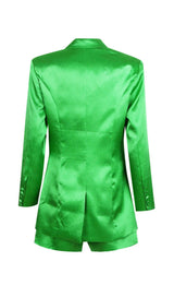 SATIN BLAZER SUIT IN GREEN Clothing styleofcb