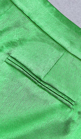 SATIN BLAZER SUIT IN GREEN Clothing styleofcb