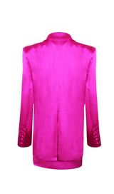 SATIN BLAZER SUIT IN PINK styleofcb