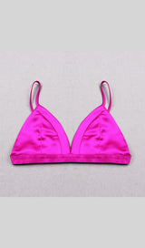 SATIN BLAZER SUIT IN PINK styleofcb