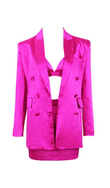 SATIN BLAZER SUIT IN PINK styleofcb XS
