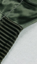 SATIN MIDI DRESS IN BLACKISH GREEN Dresses styleofcb