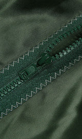 SATIN MIDI DRESS IN BLACKISH GREEN Dresses styleofcb