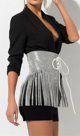 SEQUIN CRYSTAL MINI SKIRT Mini Skirts styleofcb
