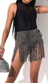 SEQUIN CRYSTAL MINI SKIRT Mini Skirts styleofcb