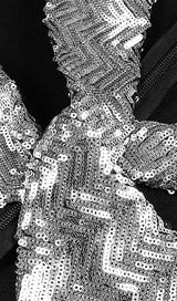 SEQUIN CUT OUT BANDAGE MINI DRESS IN BLACK Dresses styleofcb