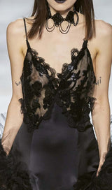 SEQUIN LACE MAXI DRESS BLACK DRESS styleofcb