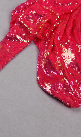 SEQUIN ONE SHOULDR MINI DRESS IN PINK Dresses styleofcb