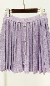 SEQUIN PLEATED TWO PIECE SET IN LILAC DRESS STYLE OF CB