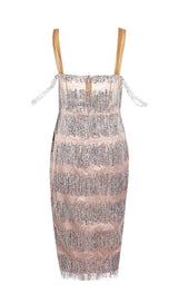 SEQUIN SLIPT MIDI DRESS Dresses styleofcb