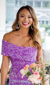 SEQUIN STRAPLESS MIDI DRESS IN PINK Dresses styleofcb
