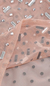 SEQUIN RHINESTONE MESH TOP IN LEAVES styleofcb