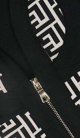 SHOULDER PADS KNITTED MINI DRESS IN BLACK styleofcb