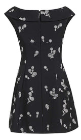 SLEEVELESS EMBROIDERED MINI DRESS IN BLACK DRESS STYLE OF CB
