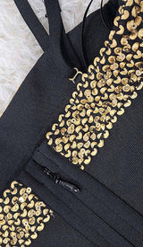 SLEEVELESS STRAP BANDAGE MIDI DRESS IN BLACK DRESS styleofcb