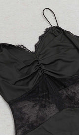 SPAGHETTI LACE SLIP DRESS IN BLACK DRESS STYLE OF CB
