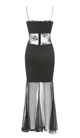 SPAGHETTI LACE SLIP DRESS IN BLACK DRESS STYLE OF CB