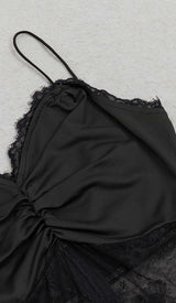 SPAGHETTI LACE SLIP DRESS IN BLACK DRESS STYLE OF CB