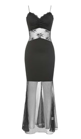 SPAGHETTI LACE SLIP DRESS IN BLACK DRESS STYLE OF CB