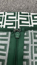 SPAGHETTI STRAP BANDAGE MIDI DRESS IN GREEN styleofcb