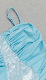 SPAGHETTI STRAP SLIT MIDI DRESS IN BLUE DRESS STYLE OF CB