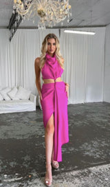 SPLIT MAXI DRESS IN PINK Dresses styleofcb