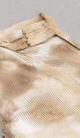 SPOT-PRINT THIGH SLIT MIDI DRESS IN COFFEE BEANS DRESS STYLE OF CB