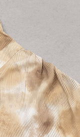 SPOT-PRINT THIGH SLIT MIDI DRESS IN COFFEE BEANS DRESS STYLE OF CB