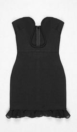 STRAPLESS BANDAGE MINI DRESS IN BLACK Dresses styleofcb