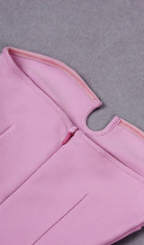 STRAPLESS BANDAGE MINI DRESS IN PINK Dresses styleofcb