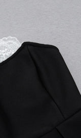 STRAPLESS MIDI DRESS IN BLACK Dresses styleofcb