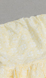 STRAPLESS RUFFLE MIDI DRESS IN IVORY DRESS sis label