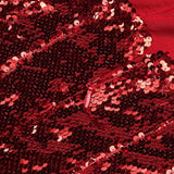 STRAPLESS SEQUIN MINI DRESS IN WINE RED sis label