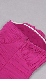 STRAPLESS RUCHED MINI DRESS IN PURPLE DRESS STYLE OF CB