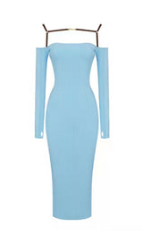 STRAPPY HOLLOW STRAPLESS BANDAGE MINI DRESS IN BLACK Dresses styleofcb XS SKY BLUE