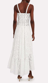 STRAPPY LACE MIDI DRESS IN WHITE DRESS styleofcb