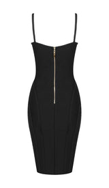 STRAPPY BANDAGE MIDI DRESS IN BLACK DRESS STYLE OF CB