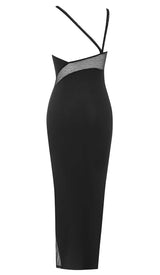 STRAPPY MESH MIDI DRESS IN BLACK styleofcb