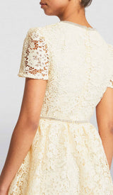 LACE BOW MINI DRESS IN WHITE DRESS STYLE OF CB