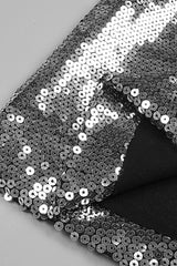 STRAPLESS SILVER SEQUIN TOP PANTS TWO PIECE SET BODYSUITS & JUMPSUITS Oh CICI