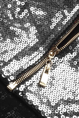 STRAPLESS SILVER SEQUIN TOP PANTS TWO PIECE SET BODYSUITS & JUMPSUITS Oh CICI